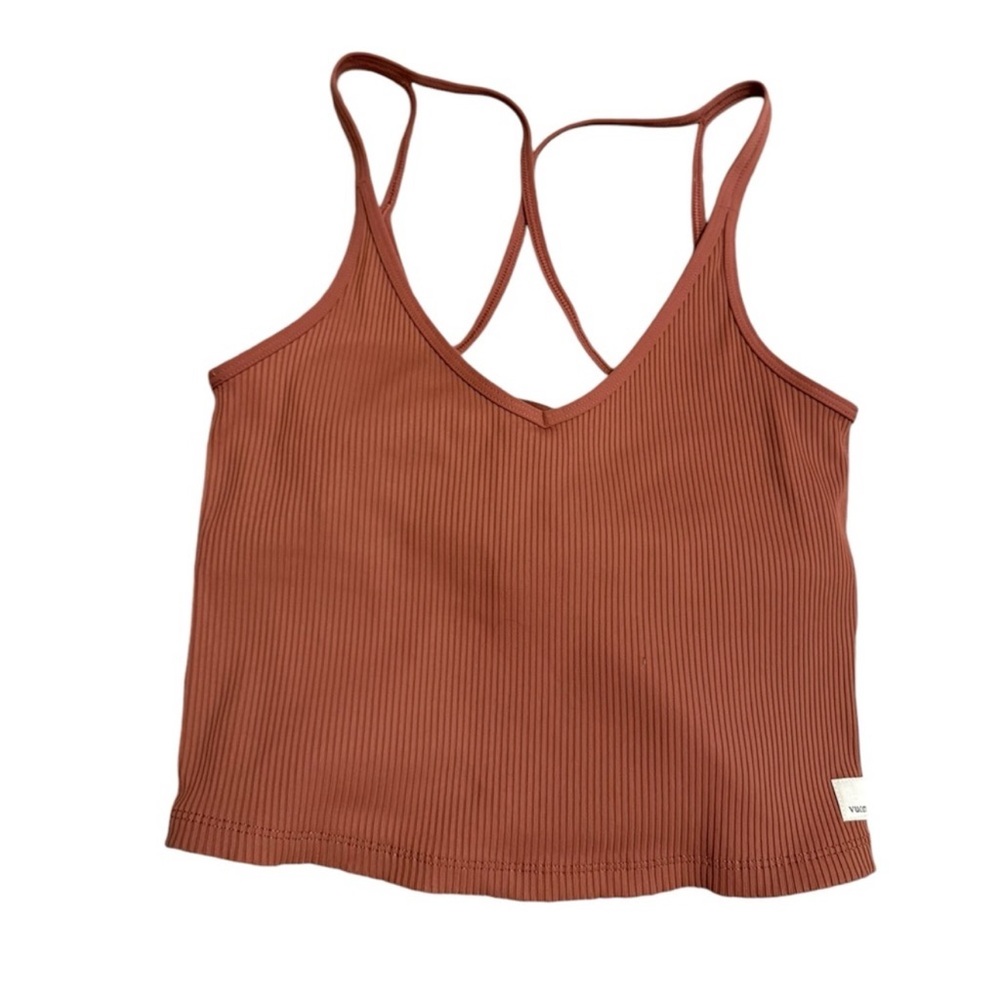 Vuori Rib Tank Top Marsala Pink - Picture 3 of 5